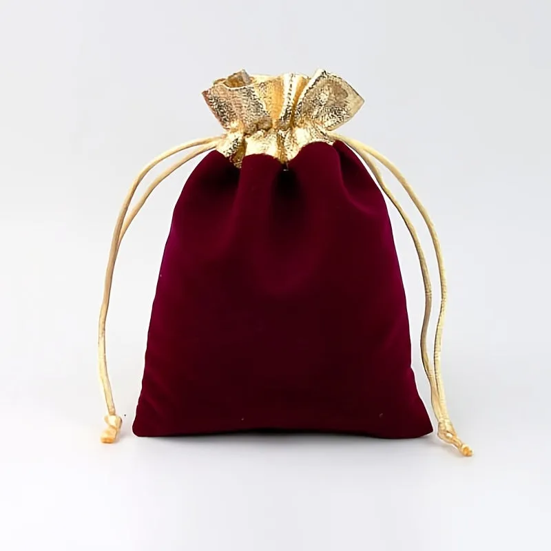 10pcs Velvet Drawstring Gift Bag Wedding Candy Jewelry Pouch