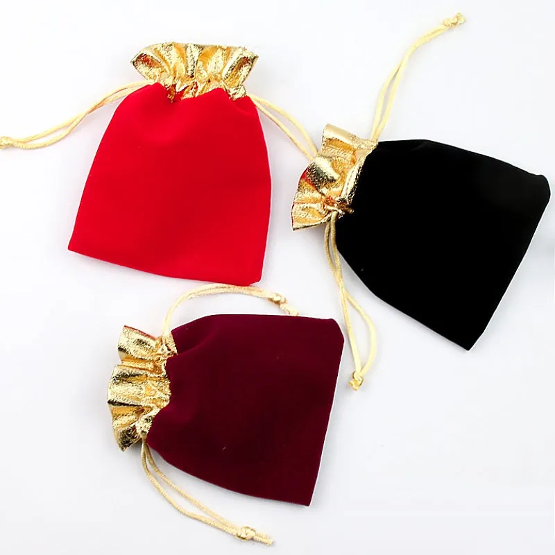 10pcs Velvet Drawstring Gift Bag Wedding Candy Jewelry Pouch