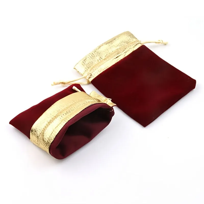 10pcs Velvet Drawstring Gift Bag Wedding Candy Jewelry Pouch