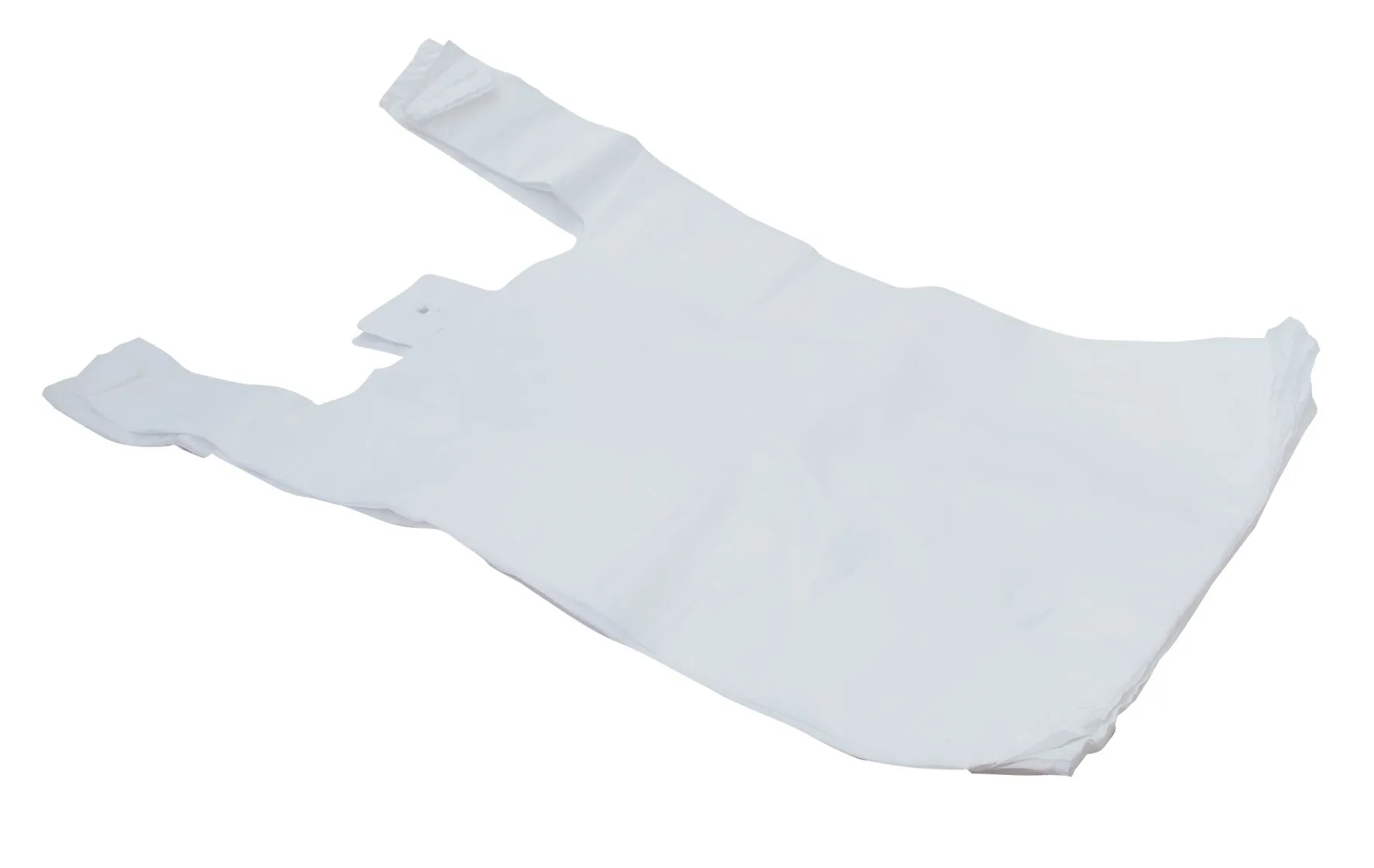 11 x 17 x 21 18mu White Vest Plastic Carrier Bags (Bluebell)