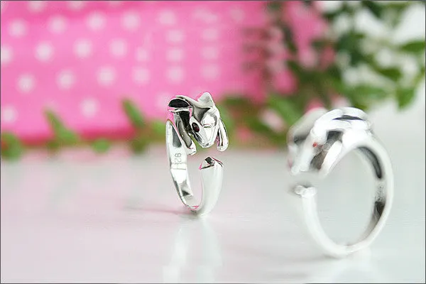 925 Sterling Silver Rabbit ring / Bunny Ring Style Gift Idea Rocker Gothic Woman Jewelry (SR-083)