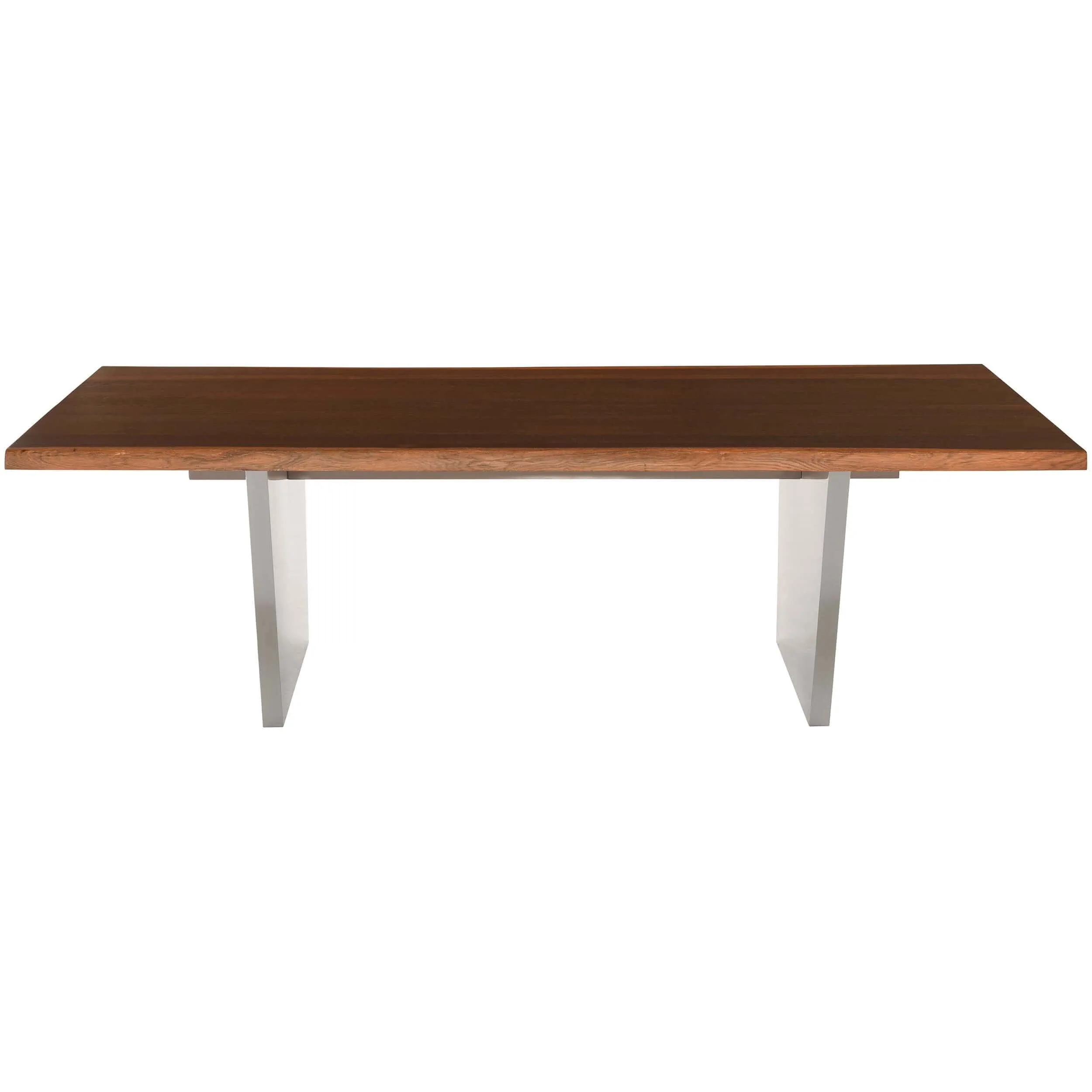 Aiden Dining Table, Seared Oak/Brushed Stainless