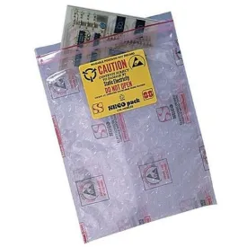 Anti-Static Reclosable ESD Bubble Bags. 10 x 12 - Dissipative