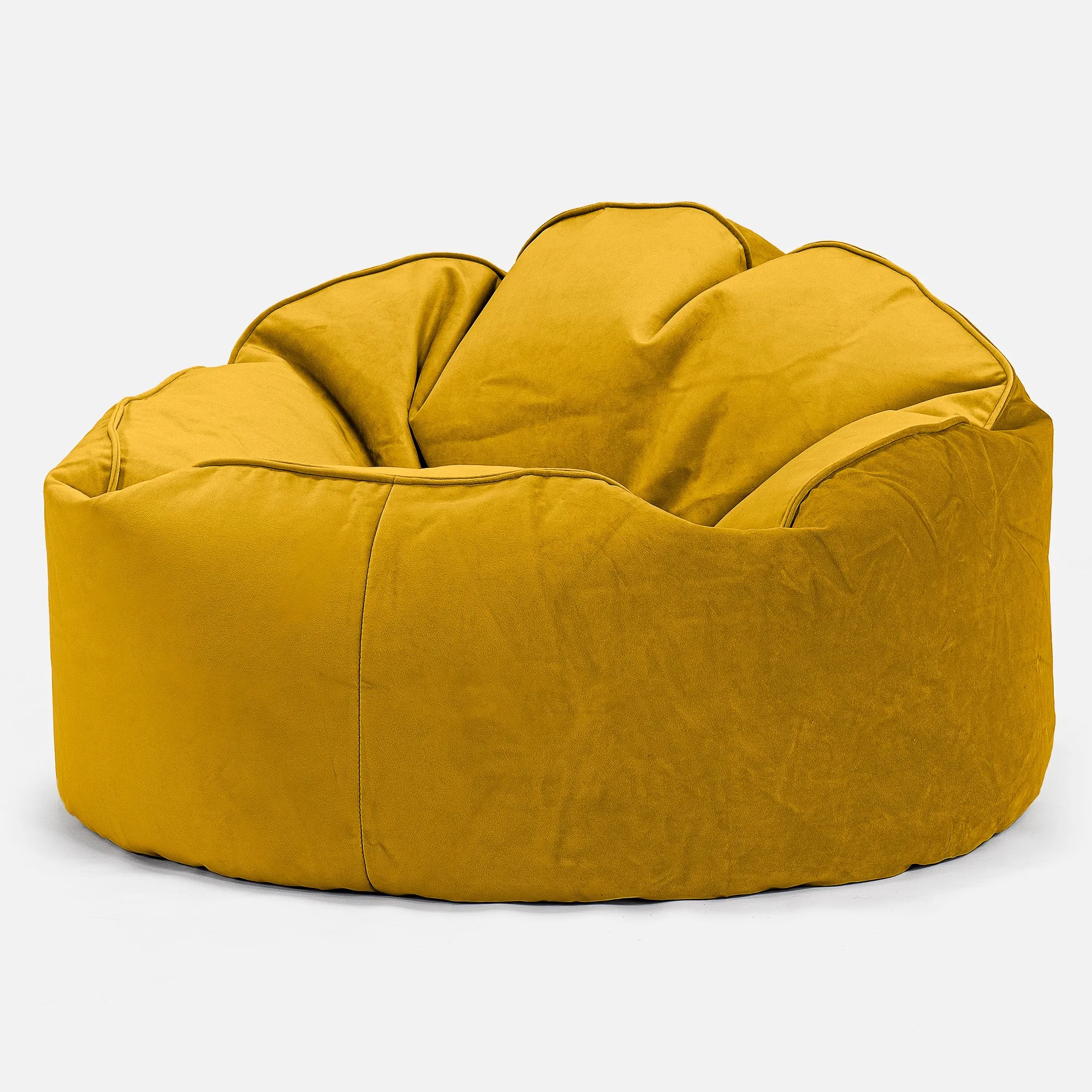 Archi Bean Bag Chair - Velvet Mustard