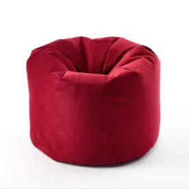 Bean Bag Velvet Chair in Cranberry Red by Katrina Hampton