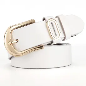 Belt Korean Style All-Match Pure  Pin Buckle Belt Women's Wide Decoration Leather Belt