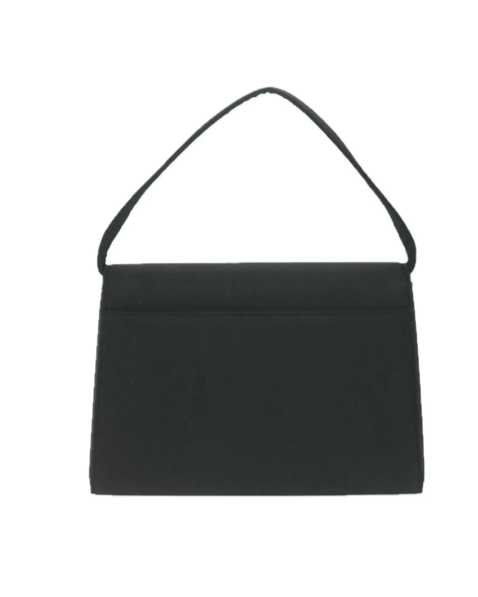 Black Satin Hand Bag with Minimalist Style