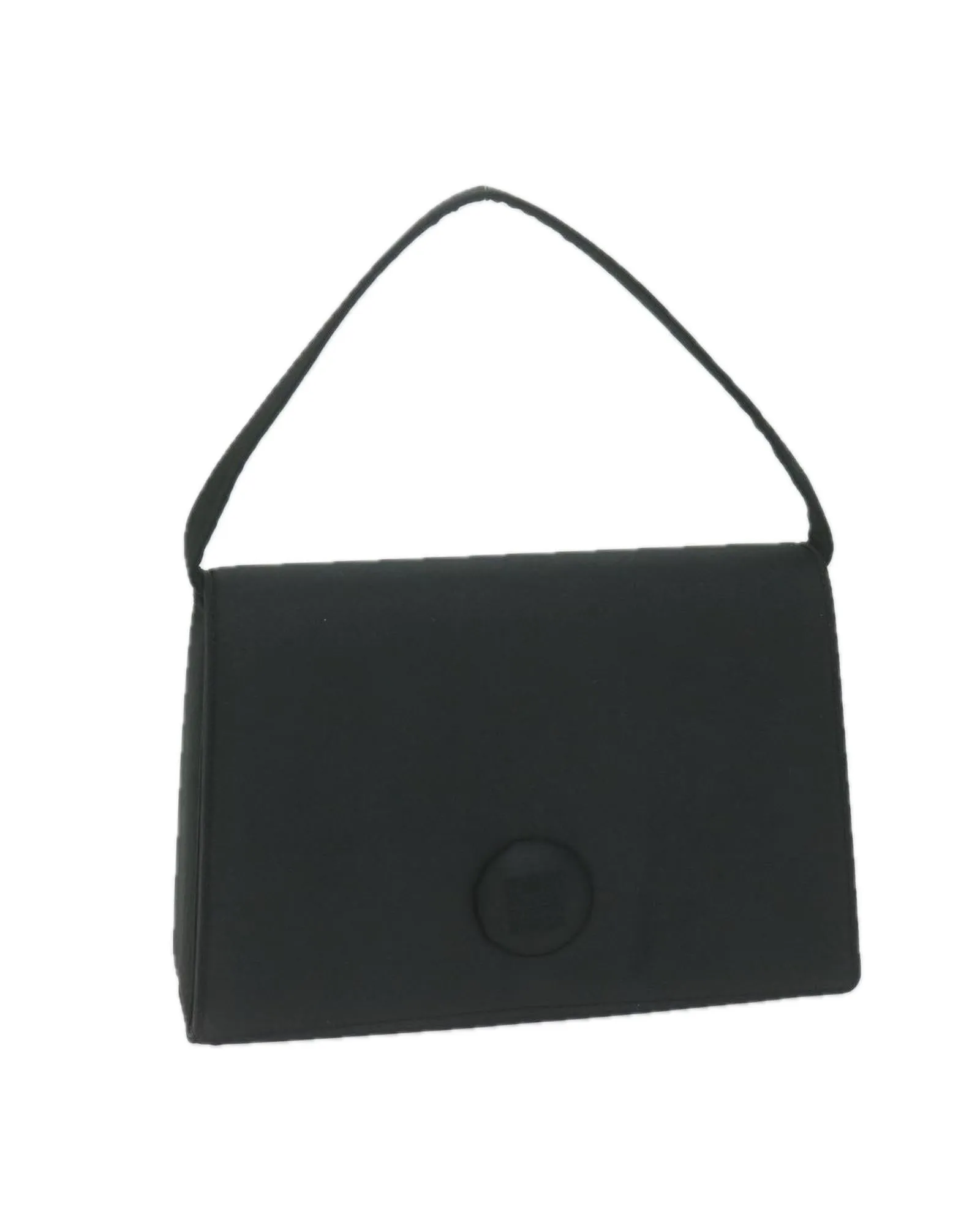 Black Satin Hand Bag with Minimalist Style