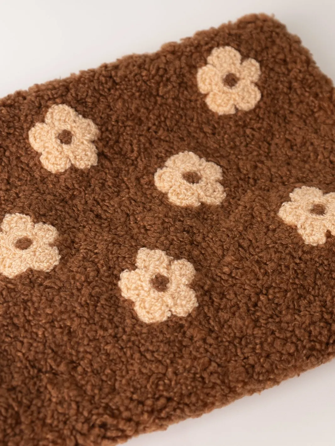 Brown Flower Teddy Pouch