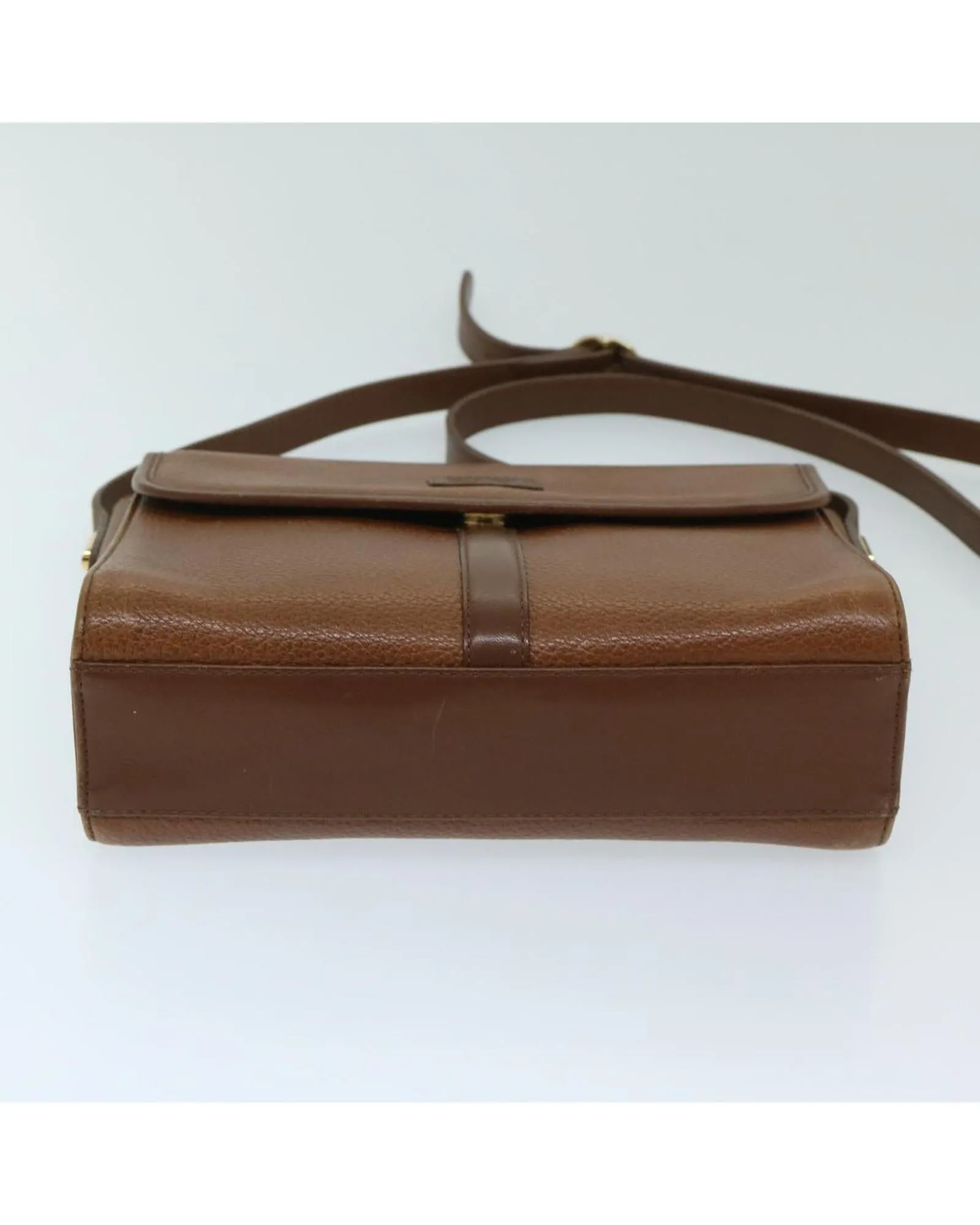 Brown Leather Shoulder Bag with Dust Bag - Rank C