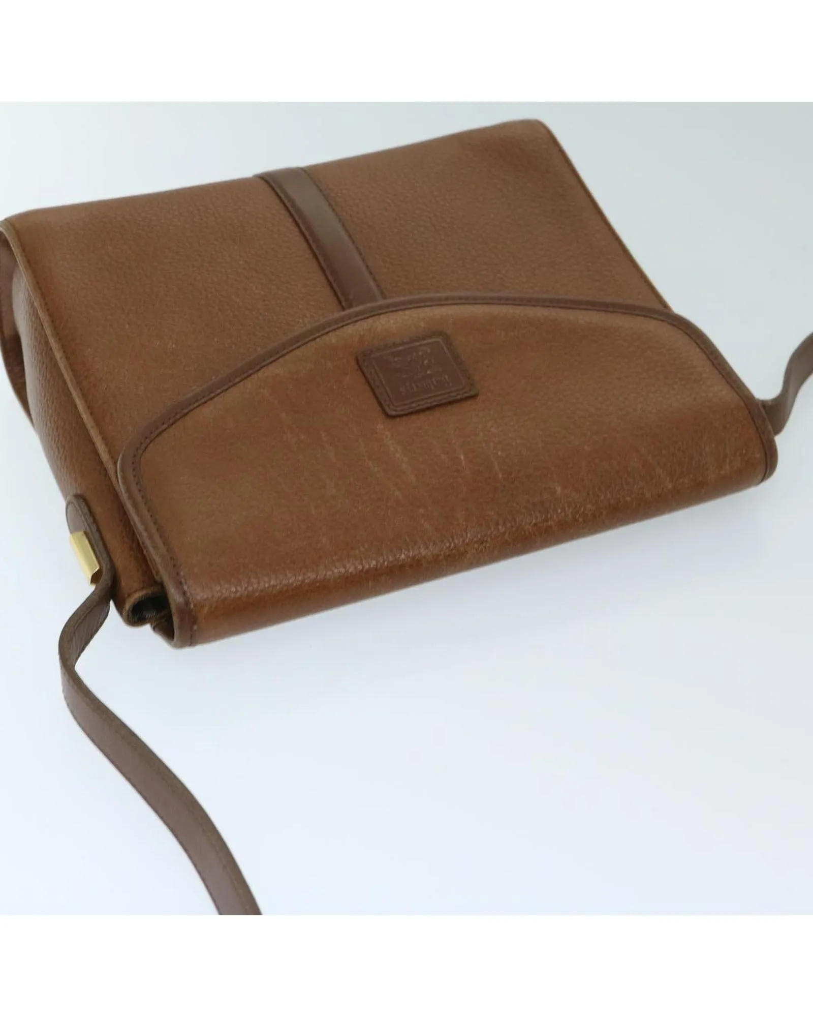 Brown Leather Shoulder Bag with Dust Bag - Rank C