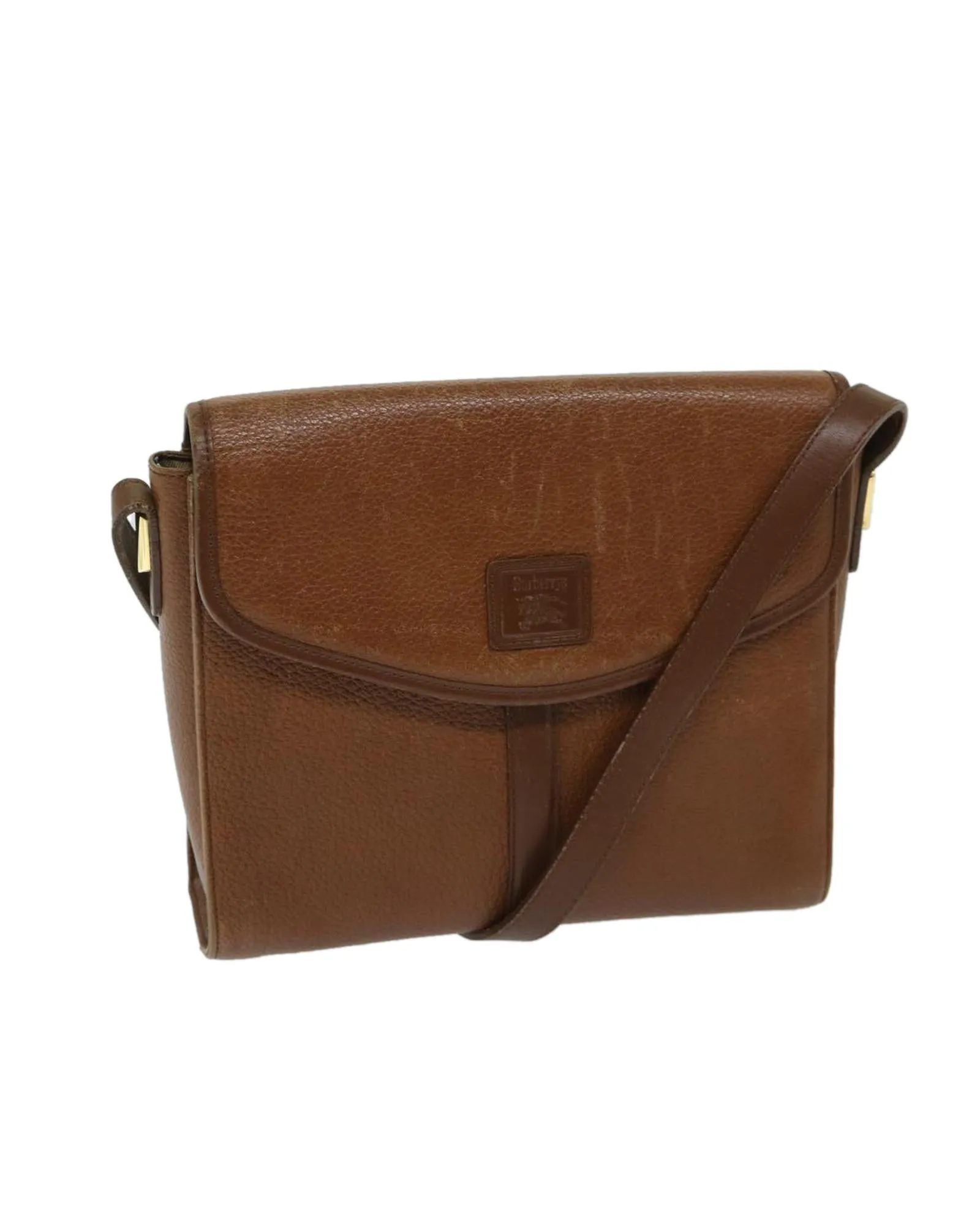 Brown Leather Shoulder Bag with Dust Bag - Rank C