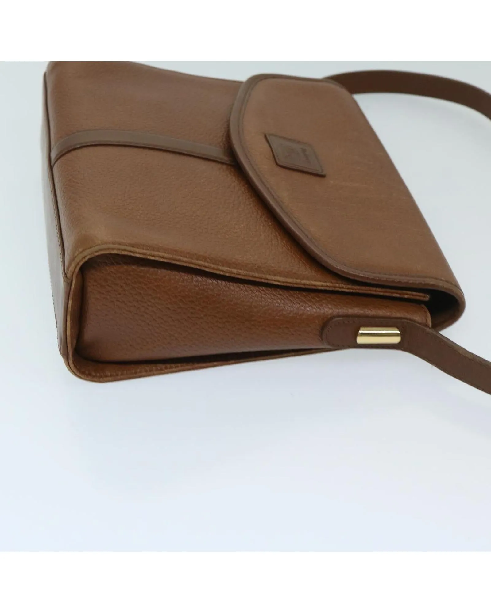 Brown Leather Shoulder Bag with Dust Bag - Rank C