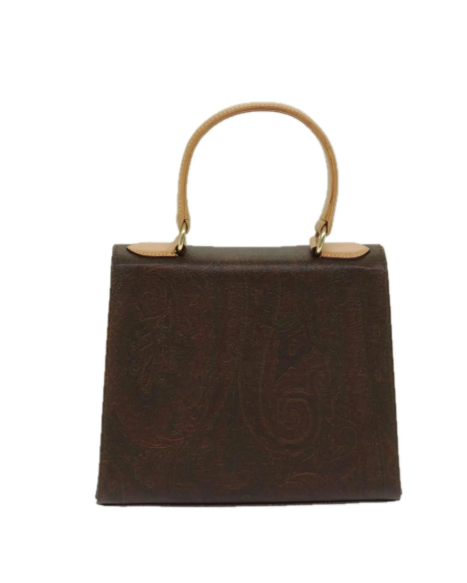 Brown PVC Leather 2-way Hand Bag by Etro