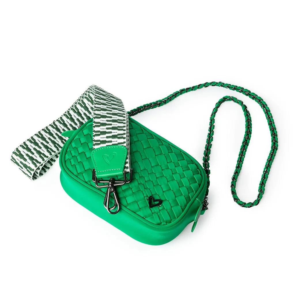 Caledon Woven Crossbody - Kelly Green