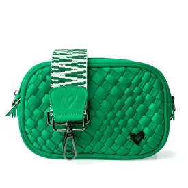 Caledon Woven Crossbody - Kelly Green