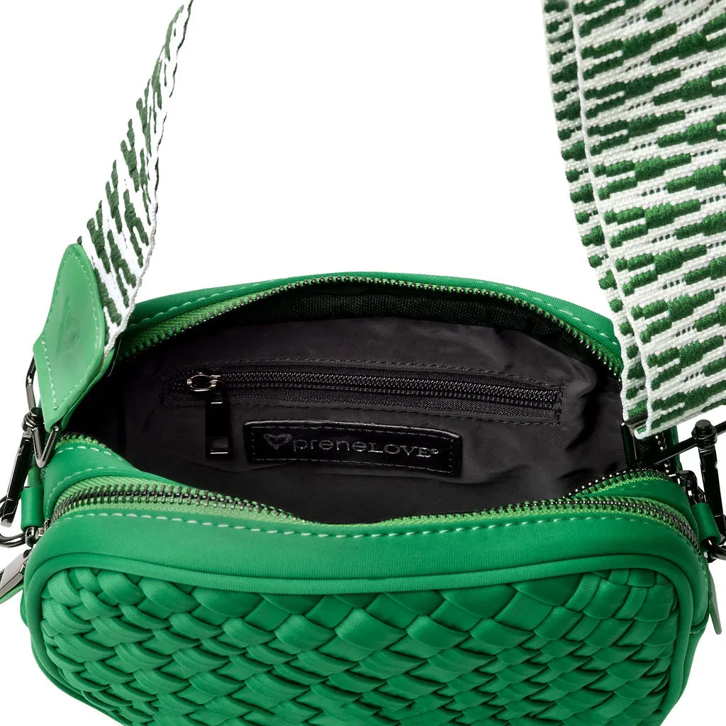 Caledon Woven Crossbody - Kelly Green