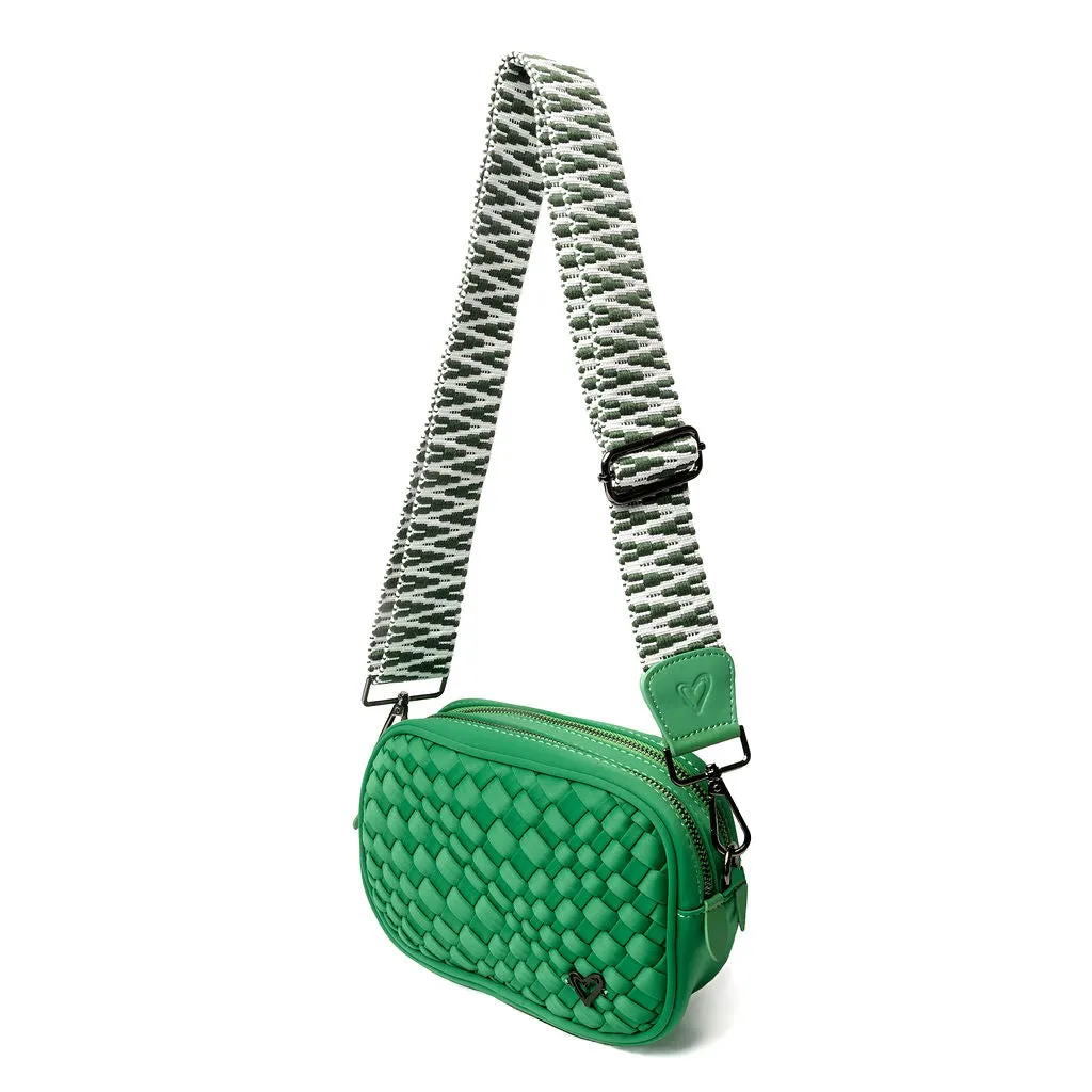 Caledon Woven Crossbody - Kelly Green