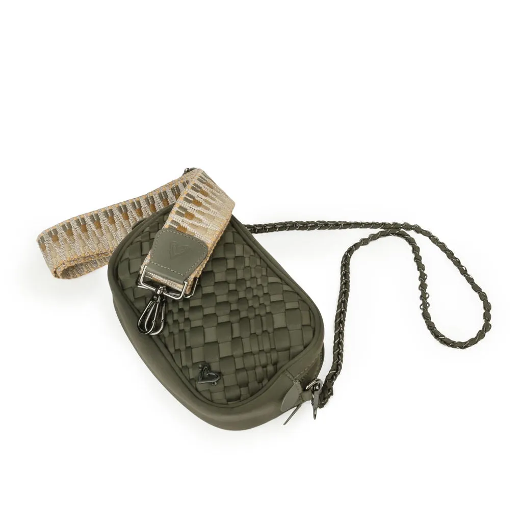 Caledon Woven Crossbody - Olive