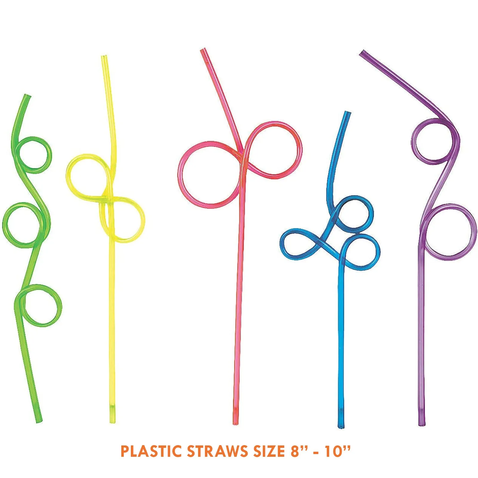 Candy Party Supplies - Sweet Treat Bags with Fun Loop Straws for 12 Guests