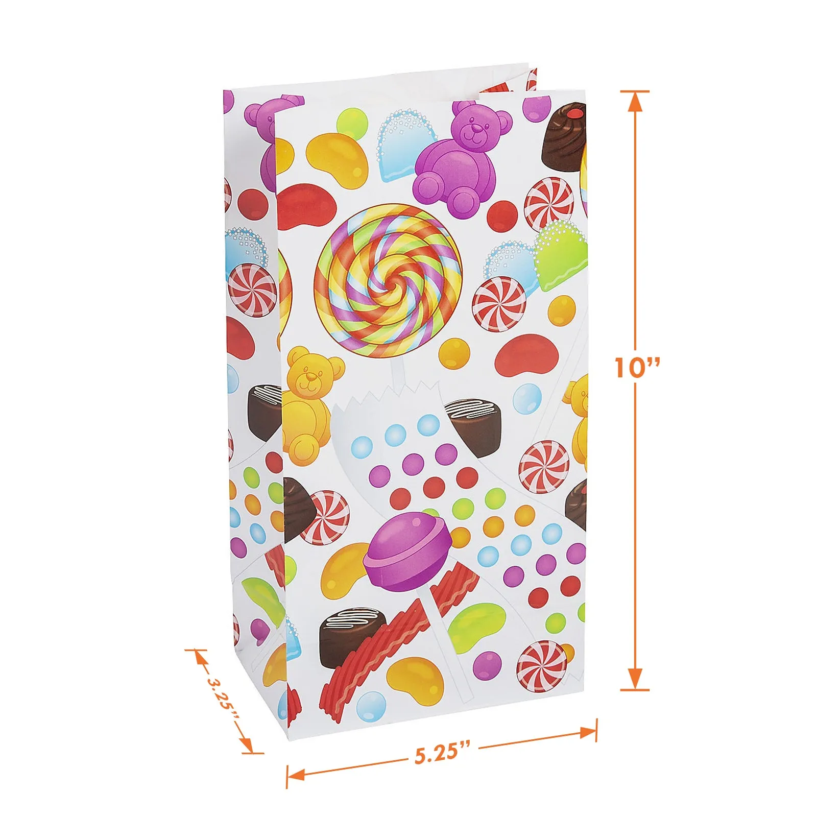 Candy Party Supplies - Sweet Treat Bags with Fun Loop Straws for 12 Guests