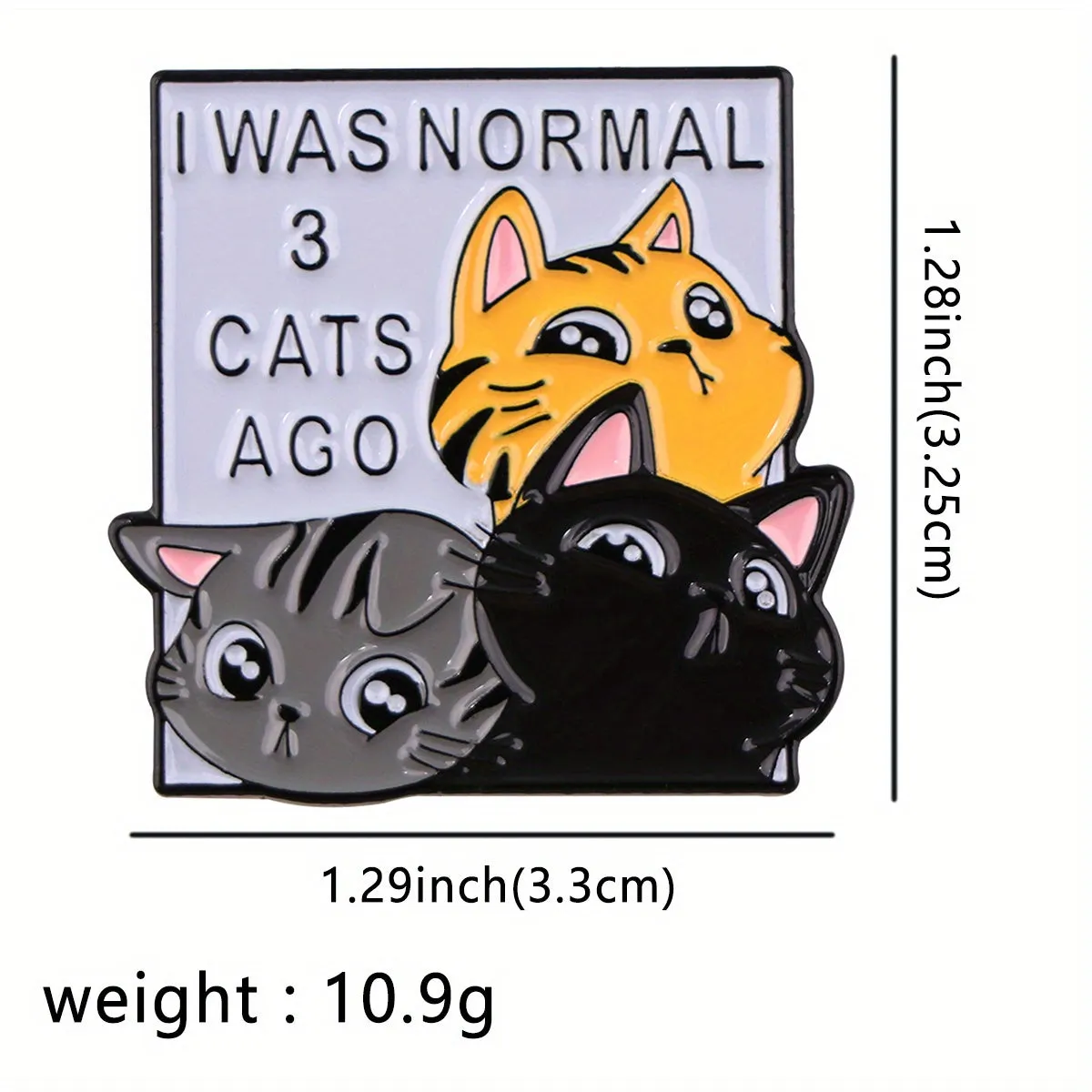 Cartoon Cat Brooch Pin for Fashionable Accessories