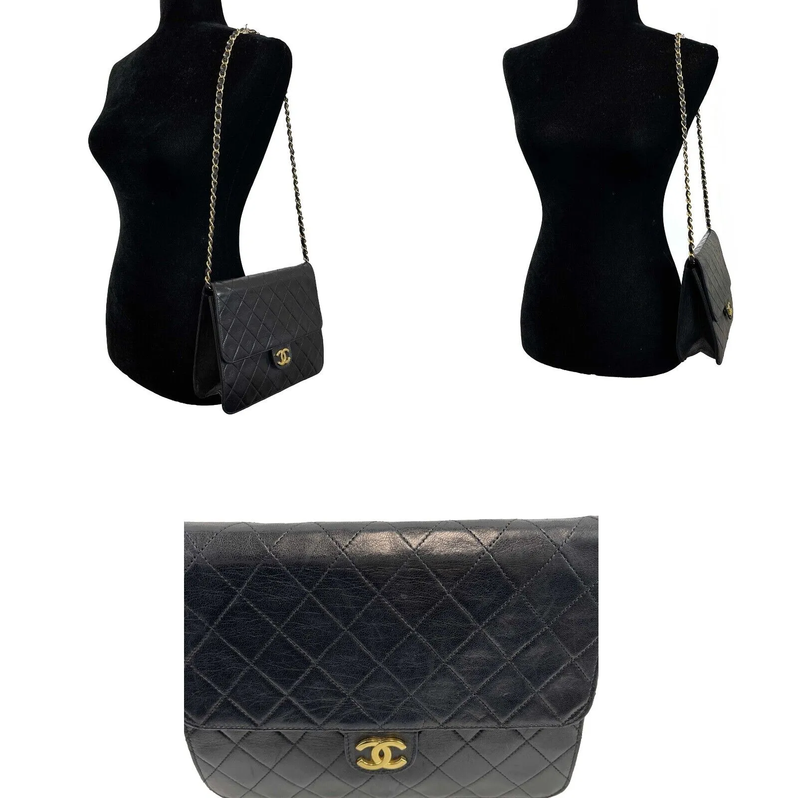 Chanel - Good - Vintage Square flap - Black - Handbag