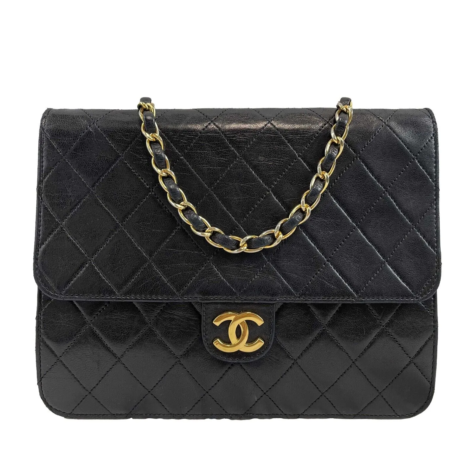 Chanel - Good - Vintage Square flap - Black - Handbag