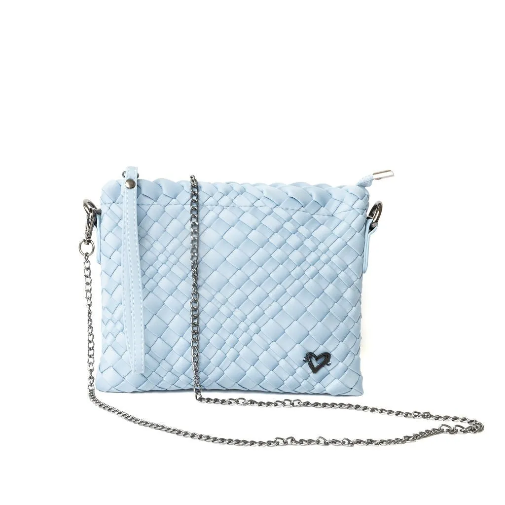 Charlotte Woven Crossbody - Sky Blue