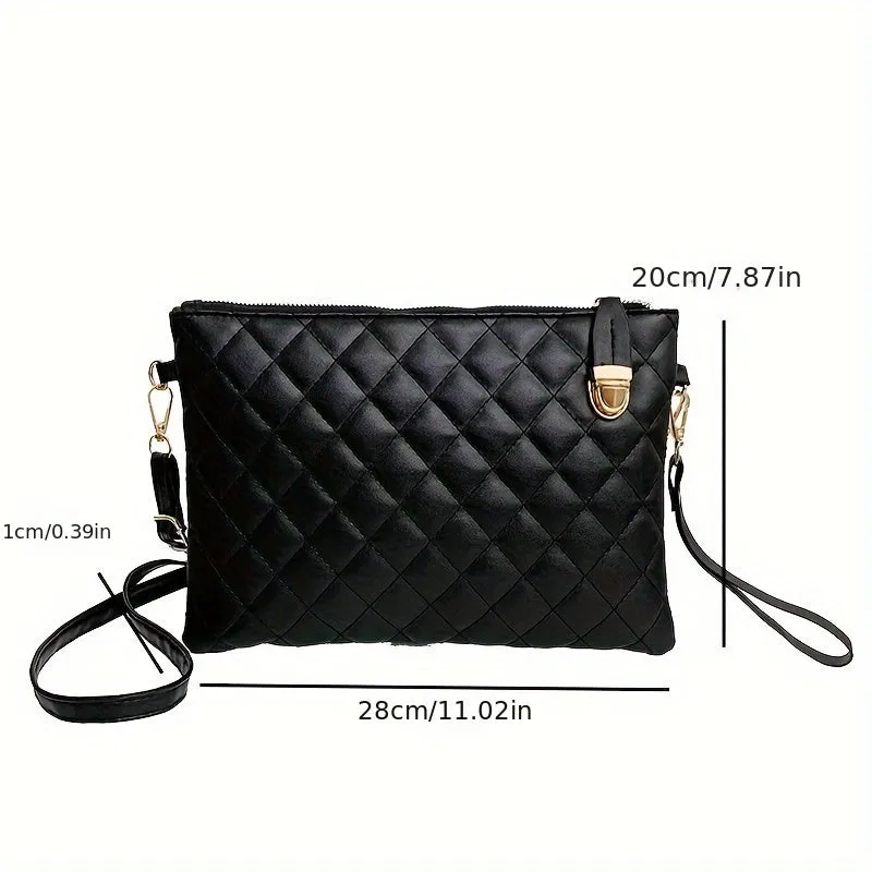 Chic Argyle Crossbody Stylish Quilted Simple Daily Essential