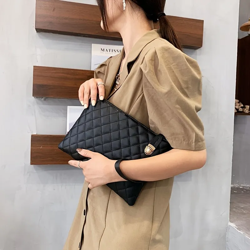 Chic Argyle Crossbody Stylish Quilted Simple Daily Essential