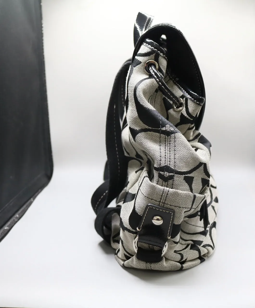 Coach Kyra Canvas Backpack (L) 4" (W) 11" (H) 12"