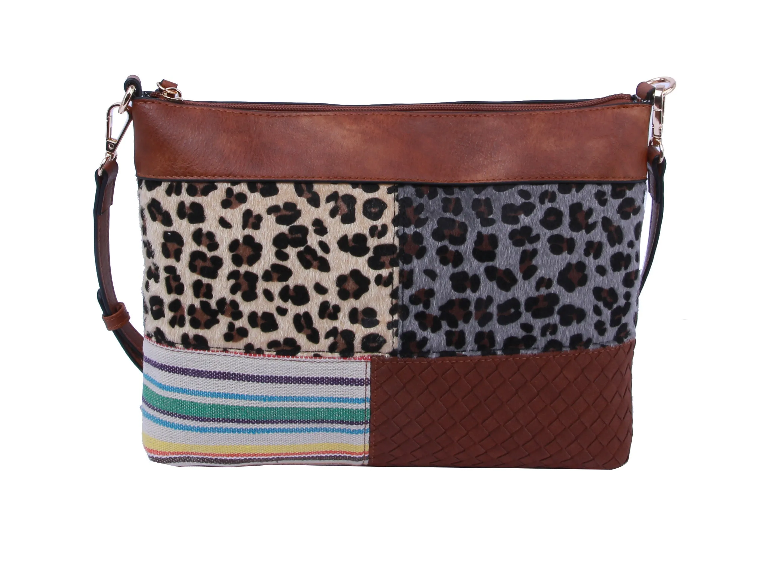 Cow Leo Printed Crossbody Shoulder Handbag