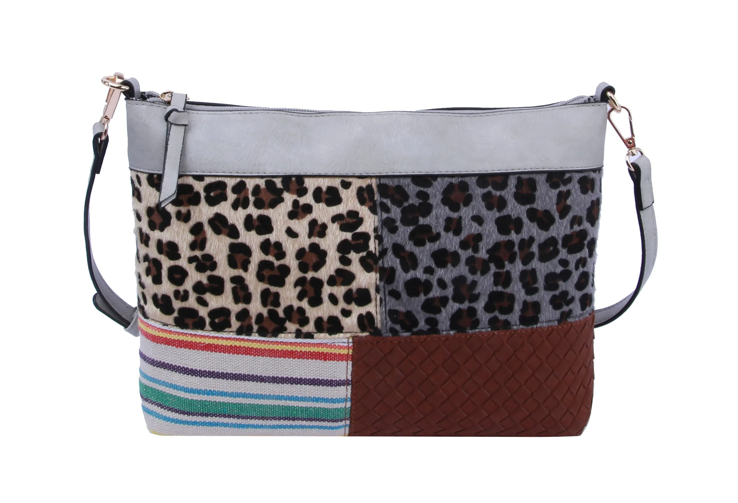 Cow Leo Printed Crossbody Shoulder Handbag