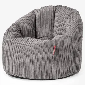 Cuddle Up Beanbag Chair - Cord Graphite Grey