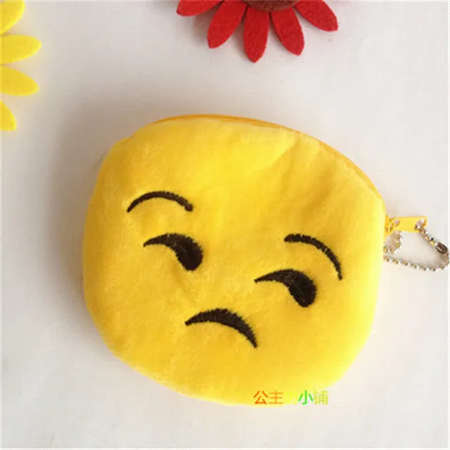 Cute Mini Change Coin Purses for Kids Smile Face Bag Women Plush Purse Lady fashion Children Wallets Pouch Girls Handbag Bolsa