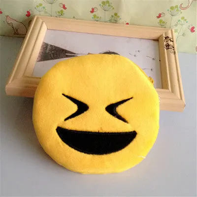 Cute Mini Change Coin Purses for Kids Smile Face Bag Women Plush Purse Lady fashion Children Wallets Pouch Girls Handbag Bolsa