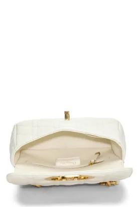 Dior,  White Cannage Calfskin Caro Bag Small, White