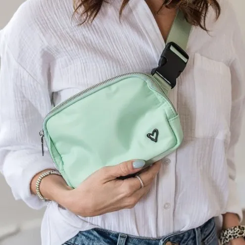 Dixie Nylon Belt/Crossbody Bag -  Mint