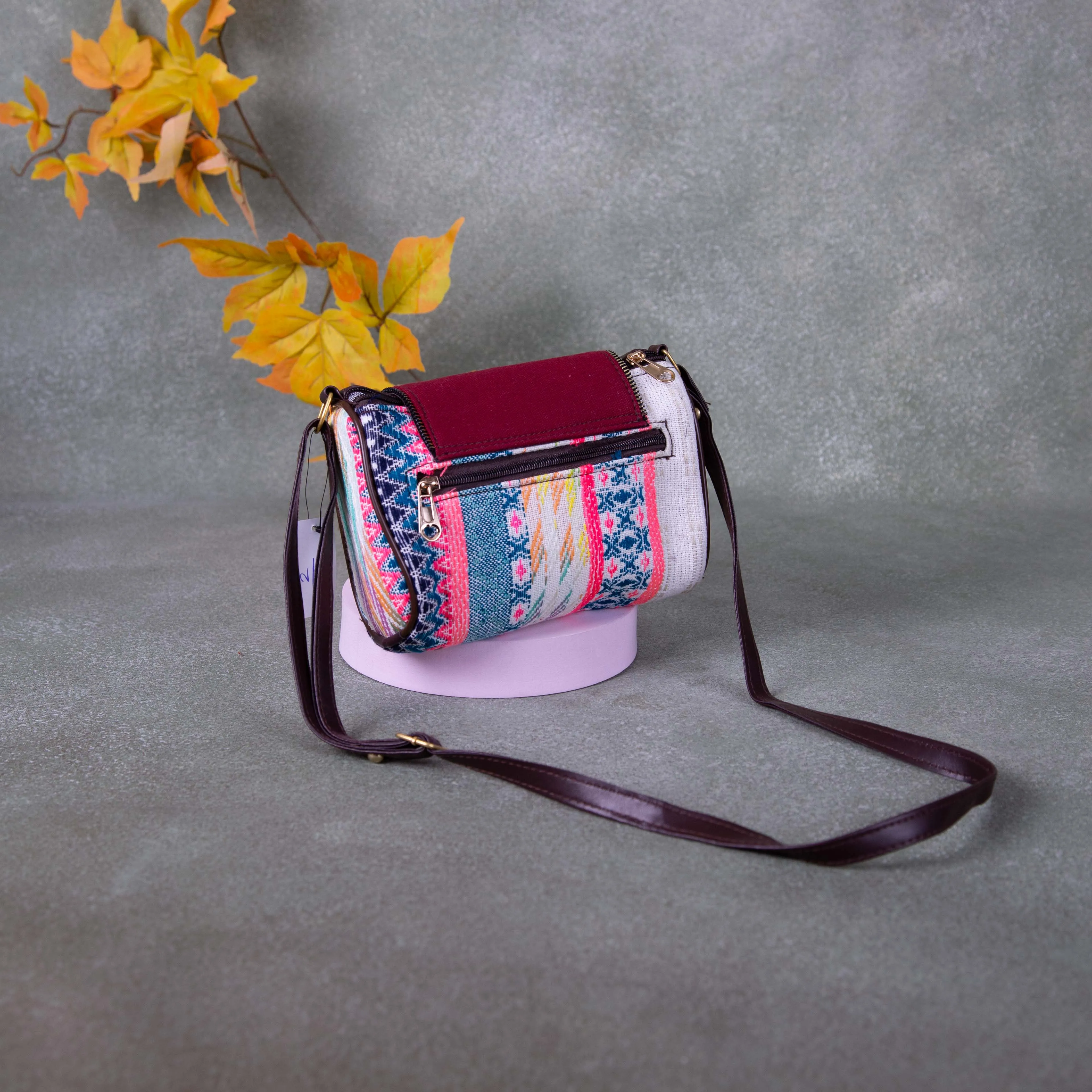 Easy Slings Pink with Blue With Maroon Colour  - Boho (Double partition)