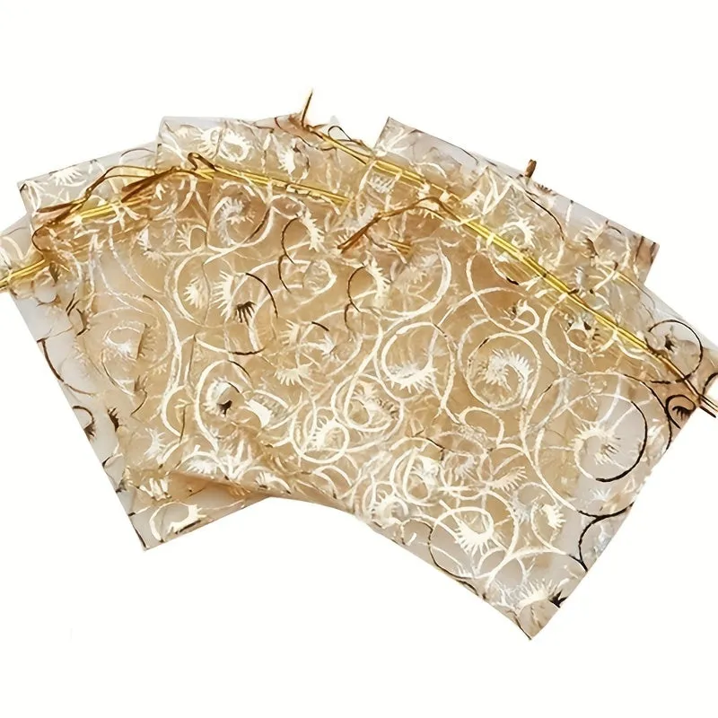 Elegant and Reusable Organza Drawstring Bags for Jewelry Parties and Gifts