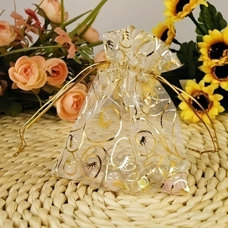 Elegant and Reusable Organza Drawstring Bags for Jewelry Parties and Gifts