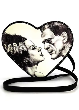 Frankenstein and Bride Heart Convertible Crossbody