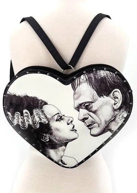 Frankenstein and Bride Heart Convertible Crossbody