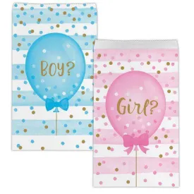 Gender Reveal - Balloon Print Paper Treat Bag