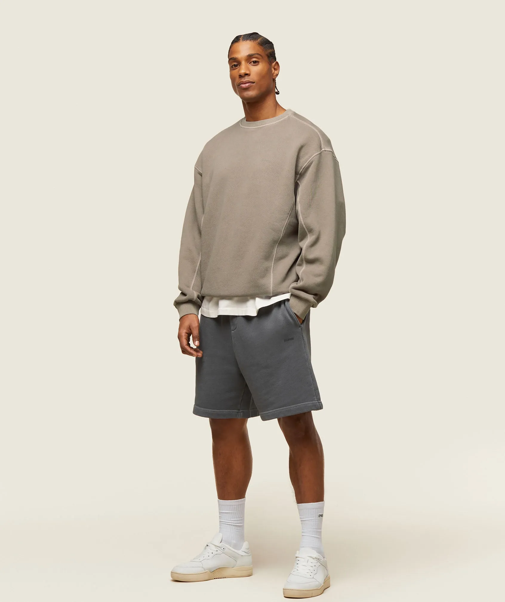 Gymshark everywear Relaxed Stitch Sweatshirt - Linen Brown