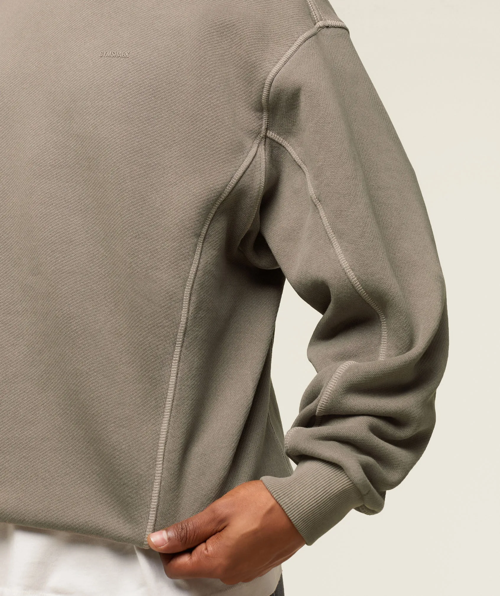 Gymshark everywear Relaxed Stitch Sweatshirt - Linen Brown