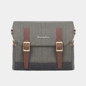 Herringbone Postman Messenger Camera Bag - Small Olive