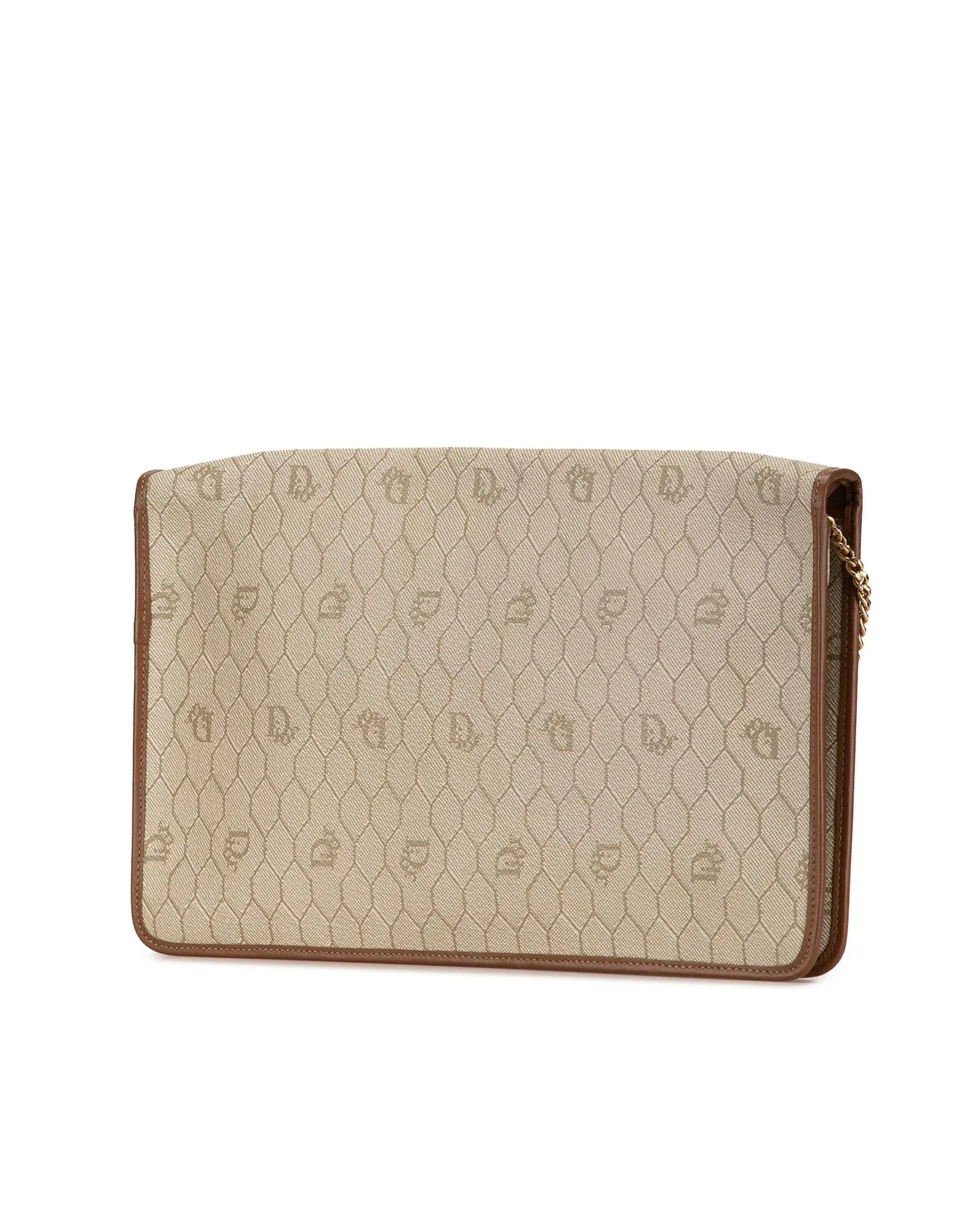 Honeycomb Patterned Chain Crossbody with Magnetic Snap Closure