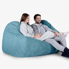 Huge Bean Bag Sofa - Cord Aegean Blue